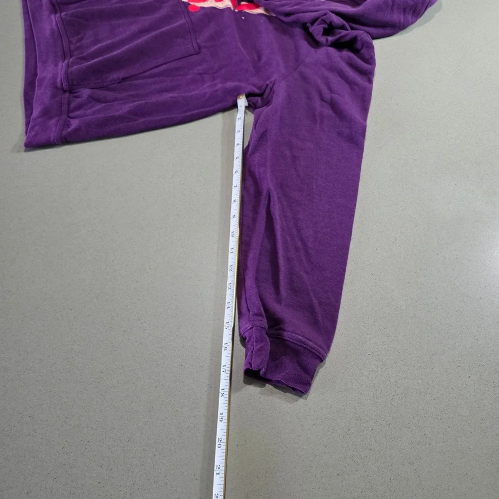 Nike Womens Just Do It Graphic Hoodie Purple Pink Funnel Neck Pullover XL